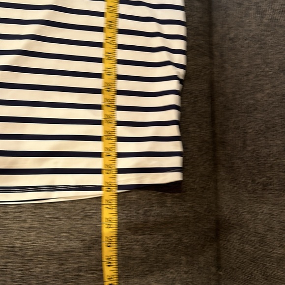 Talbots Nautical Stripe Navy & White Square Neck Top, XL - Picture 6 of 7